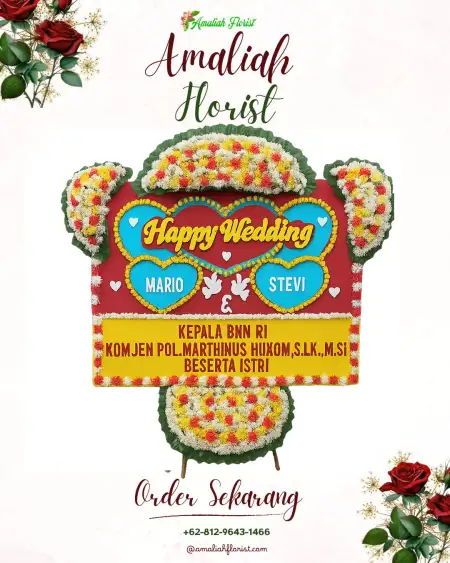 Papan Bunga Pernikahan Suka Bumi